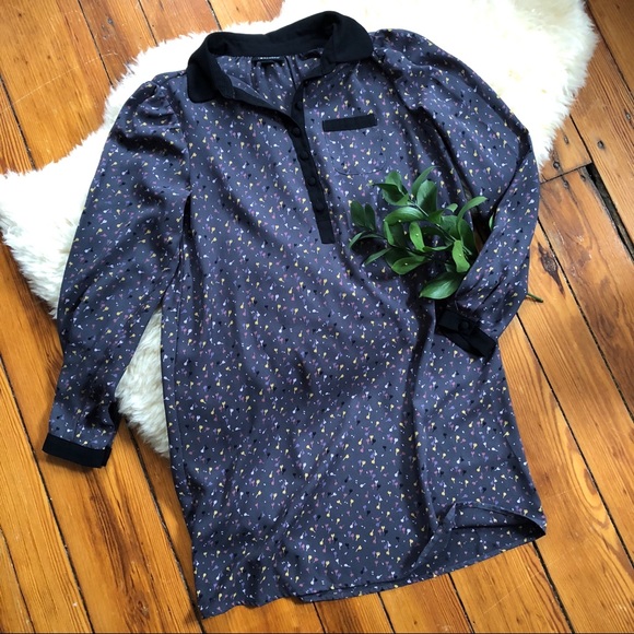 I Heart Ronson Dresses & Skirts - Peter Pan Collar MIDI Career Floral Speckled Dress